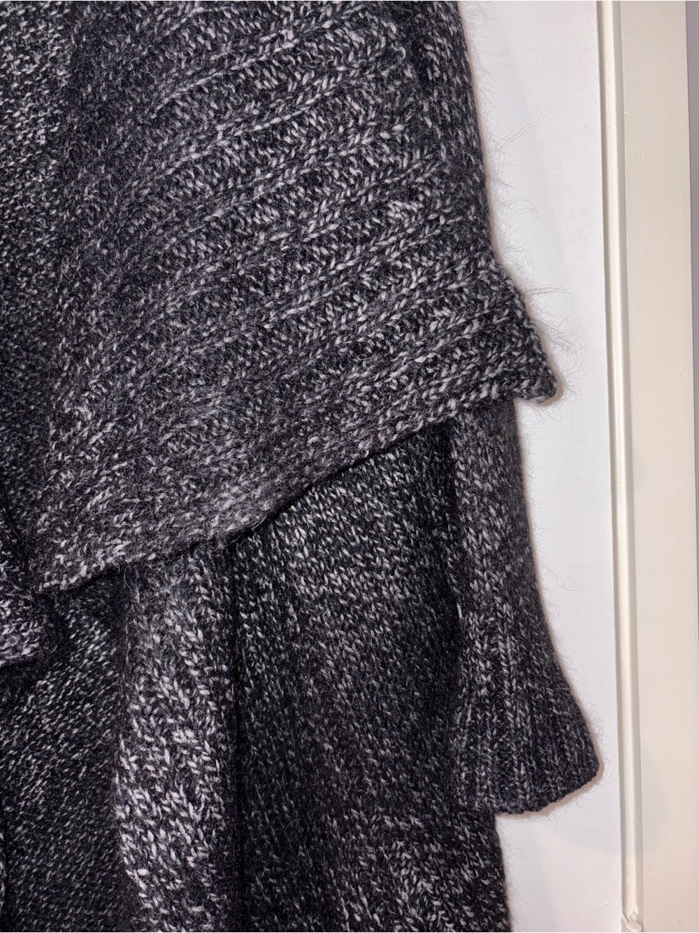Eileen Fisher Open-Front Black Knit Cardigan Sweater - Picture 3 of 10